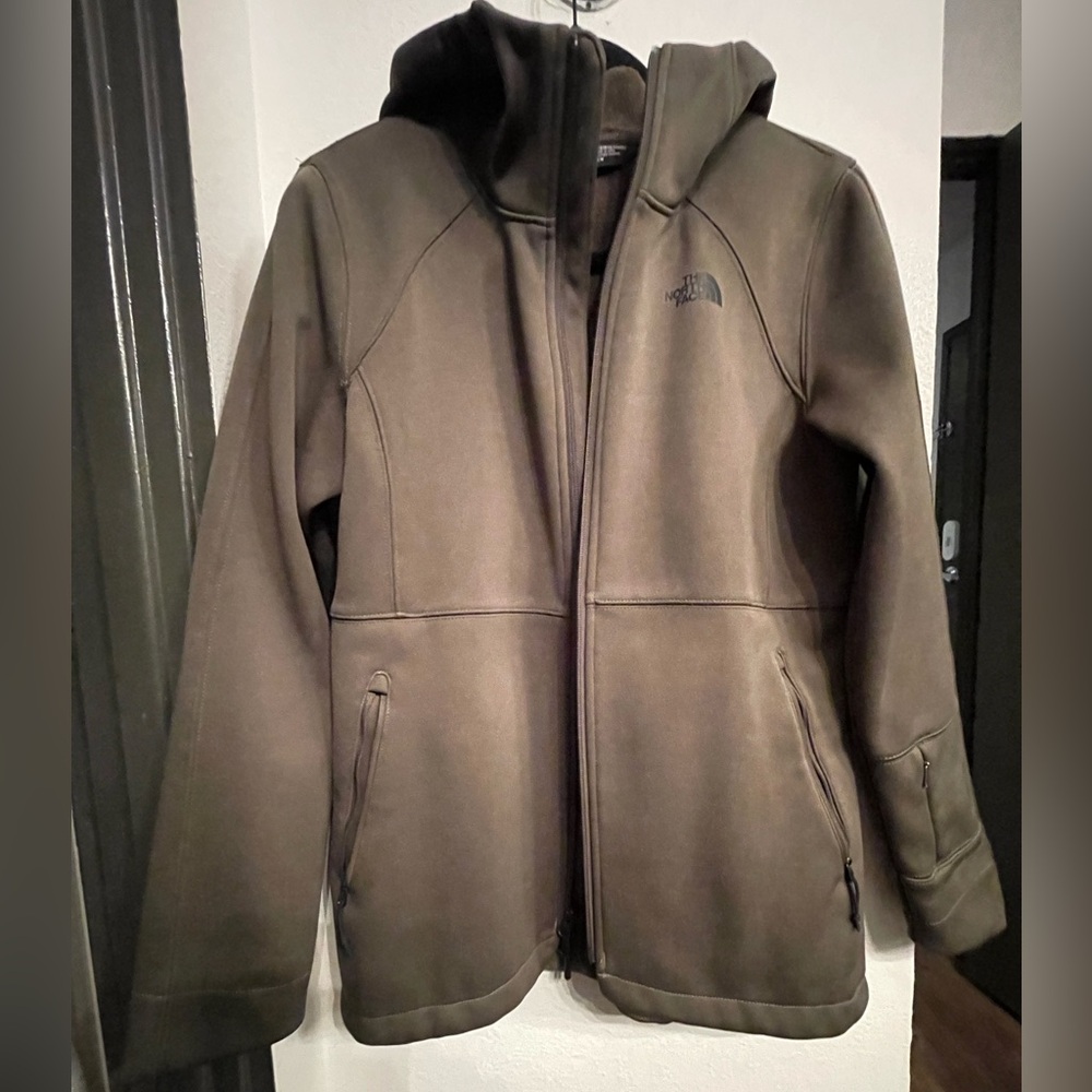 The North Face olive green jacket